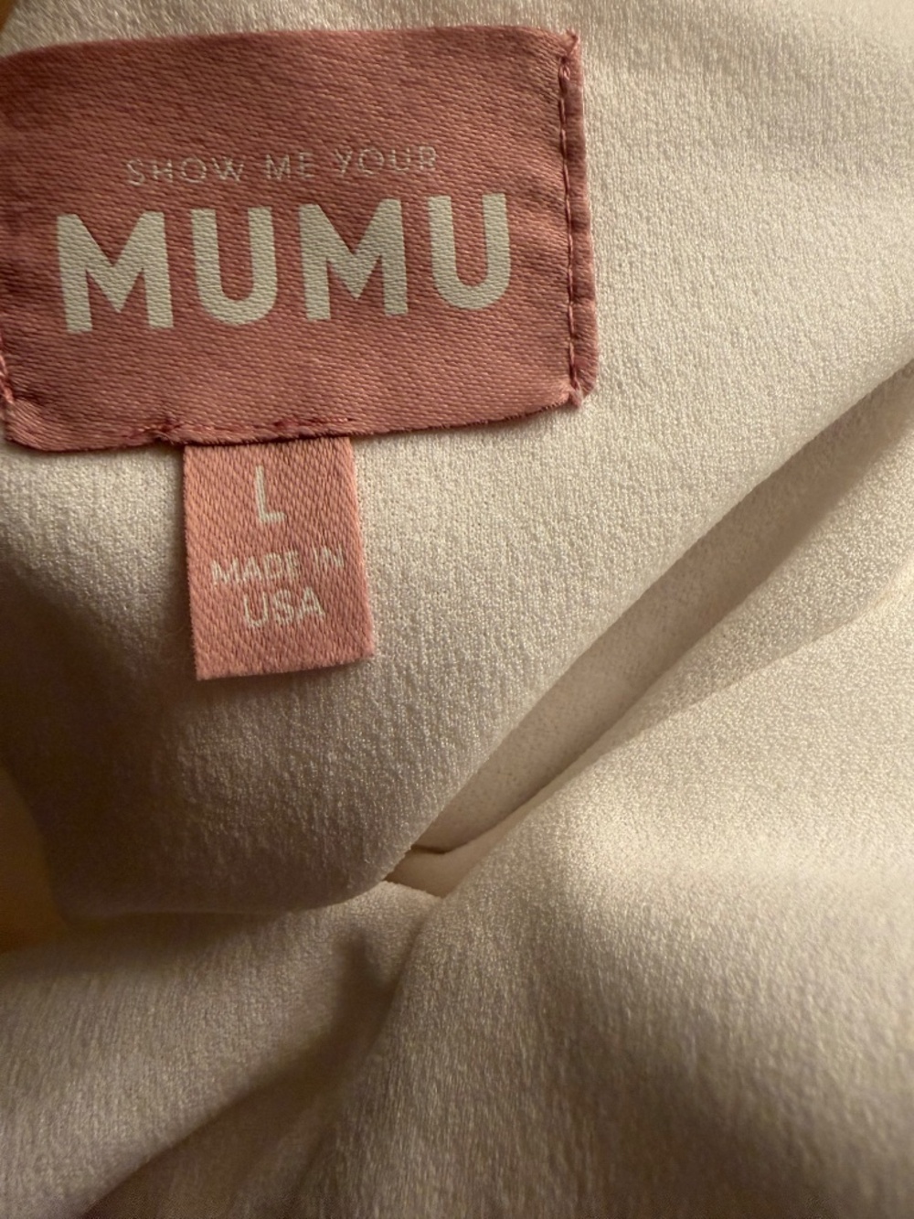 SHOW ME YOUR MUMU Eden Mini Dress White Stretch Bride Women’s Size Large - Picture 7 of 8